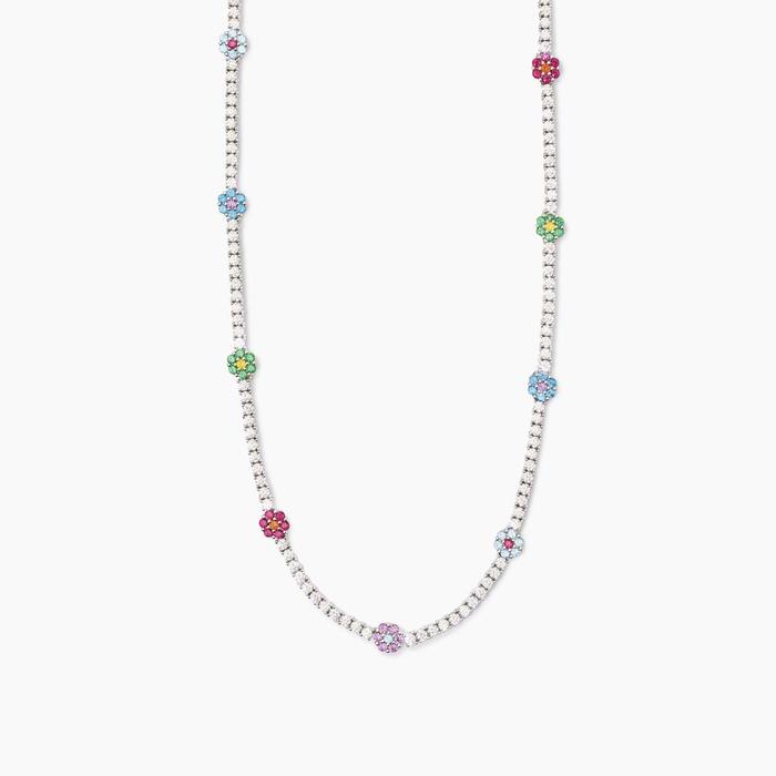 Tennis choker with flower elements Fior Fiore