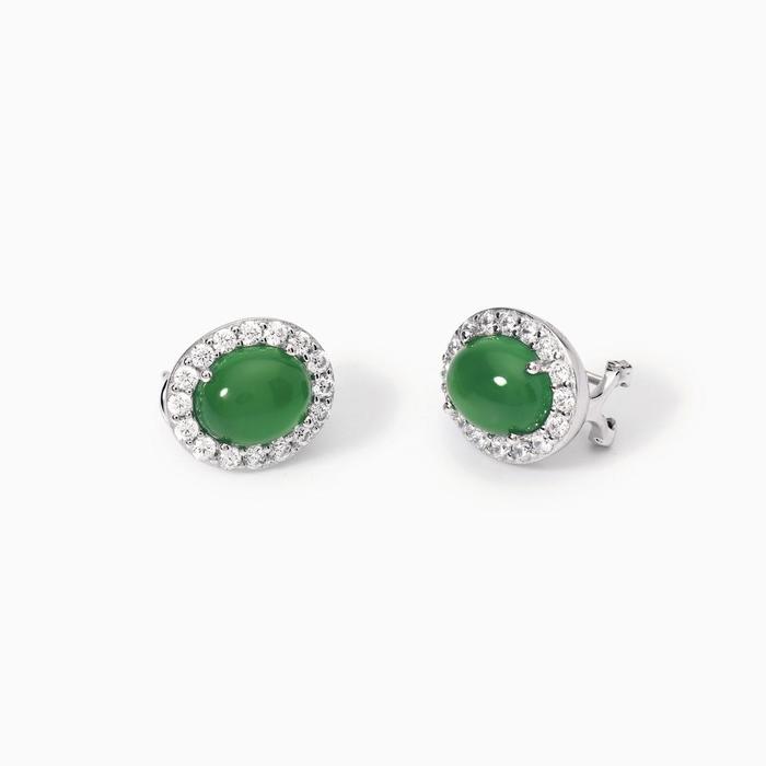 Orecchini con agata verde Ginevra