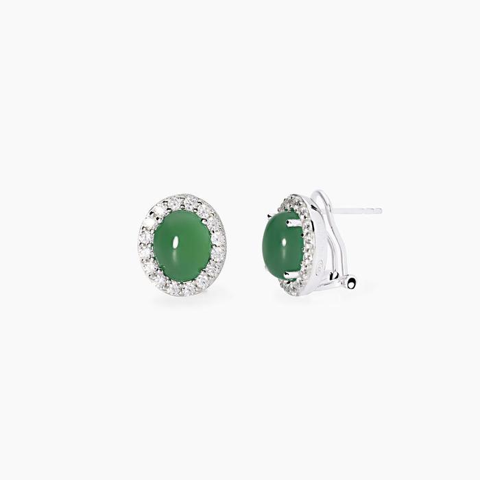 Orecchini con agata verde Ginevra