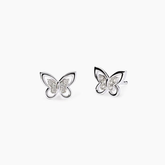 Orecchini con farfalla e zirconi Spring Life