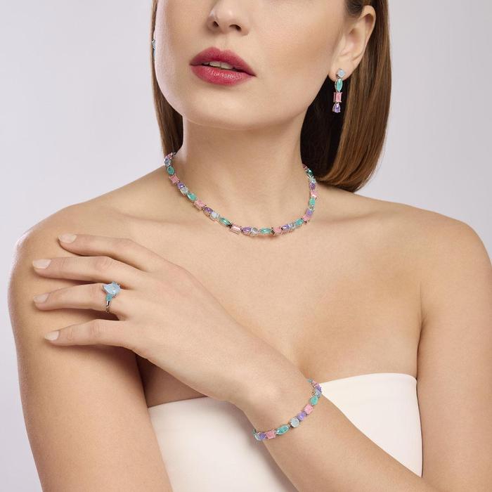 Orecchini con fusion stone multicolor Santorini