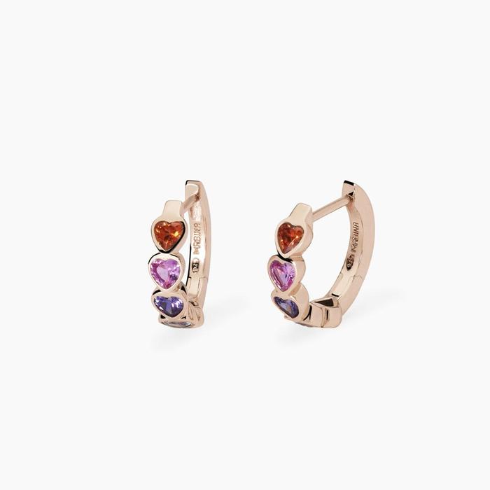 Multicolor Heart Earrings Stupendo Thought