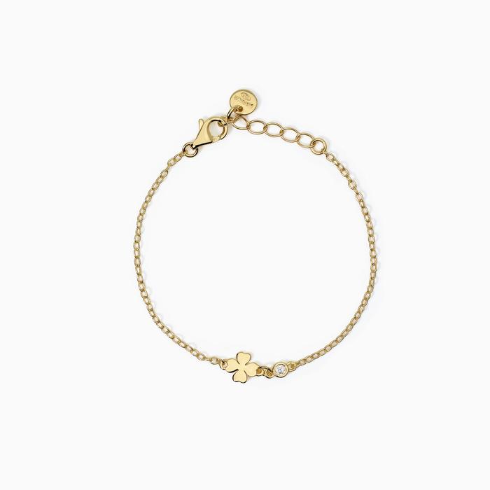 Bracciale per bambini con quadrifoglio Cercami