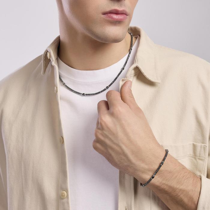 Collana uomo con rondelle Route 66
