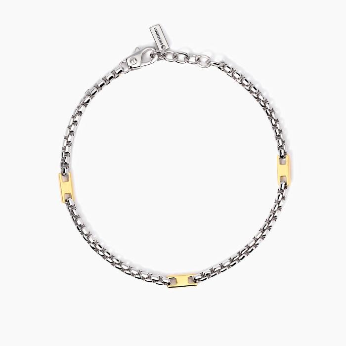 Bracelet homme avec éléments plaqués or Active