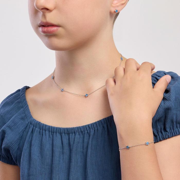 Bracciale con stelline azzurre Incanto