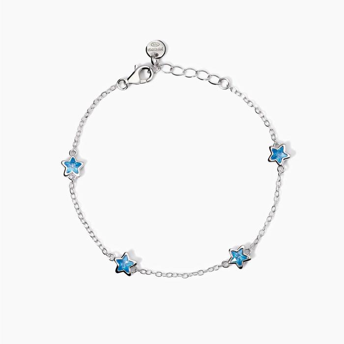 Bracciale con stelline azzurre Incanto