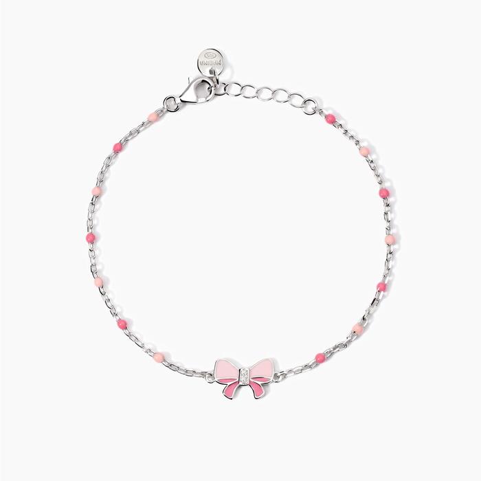 Bracelet nœud en émail Pink Lady