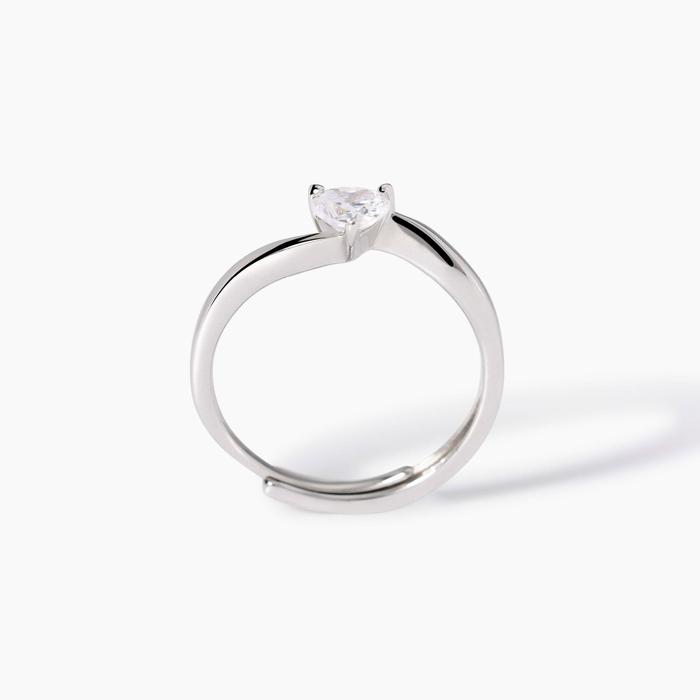 Bague en argent avec cœur en zircone Bénie parmi les femmes
