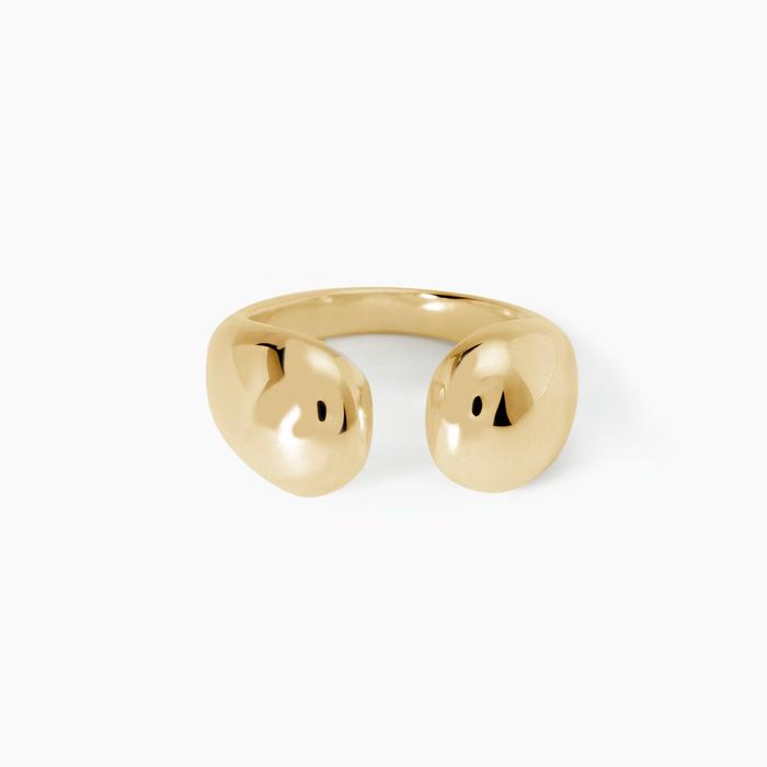 Anello chunky aperto in argento placcato oro Buonumore