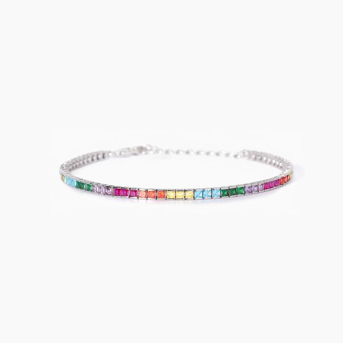 Bracelet de tennis multicolore en zircone Tennis Club