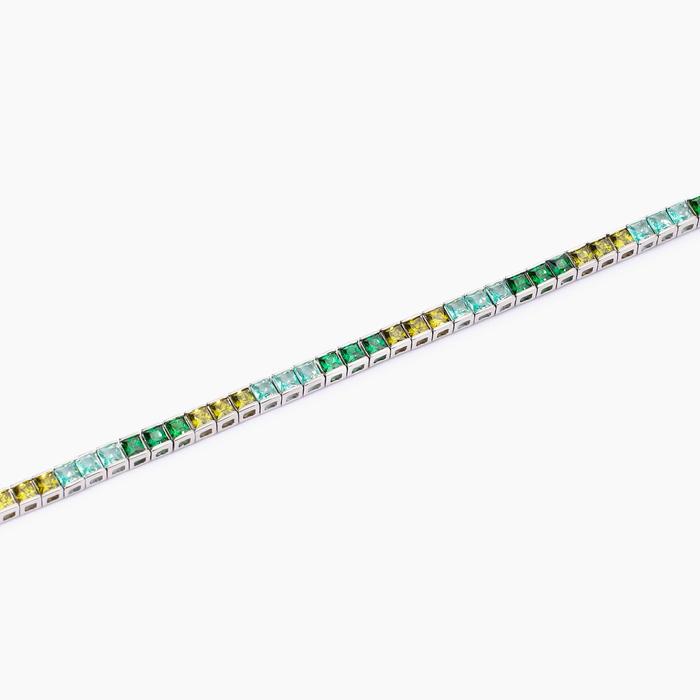Bracelet tennis en zircone colorée Tennis Club