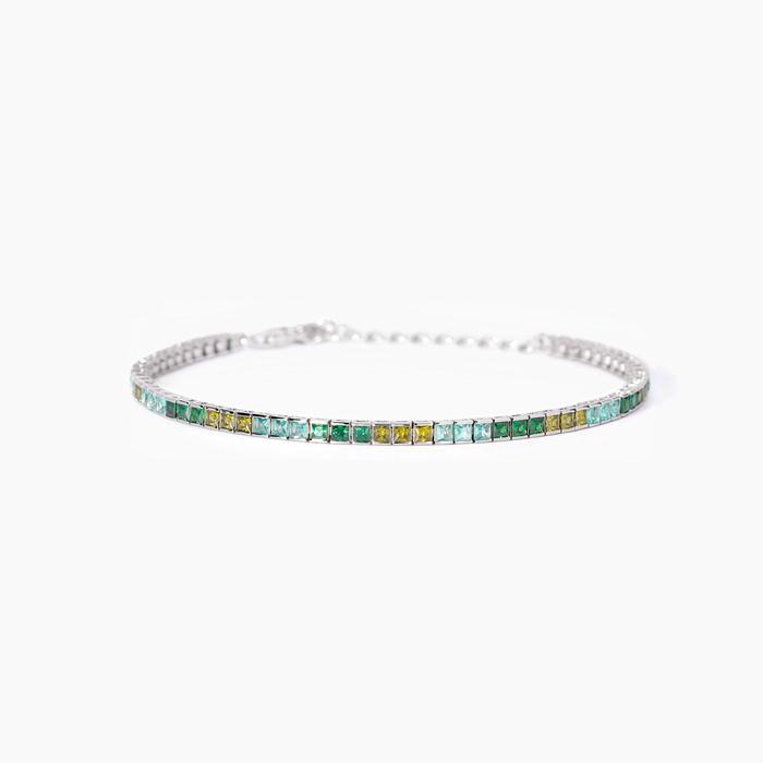 Bracelet tennis en zircone colorée Tennis Club