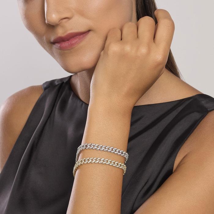 Bracciale con catena groumette diamantata Privilegio