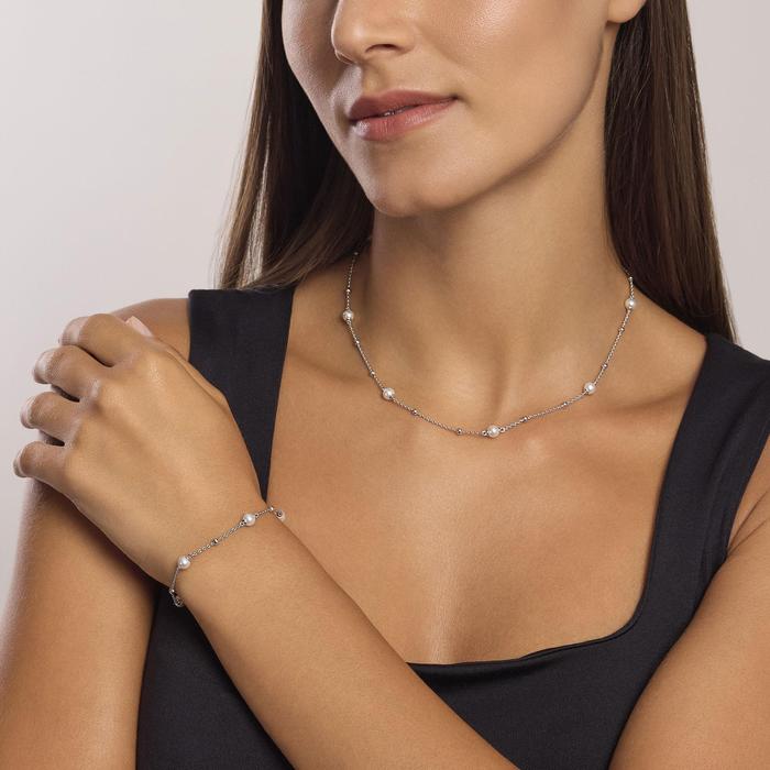 Duchessa Shell Pearl Silver Choker