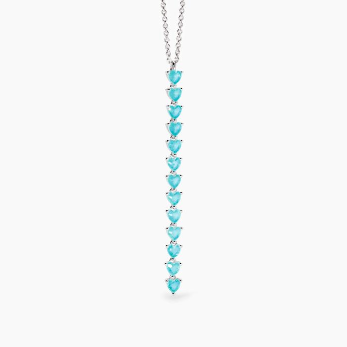 Collier ras du cou avec pierre de fusion bleue en verre Ce ne sera pas une aventure