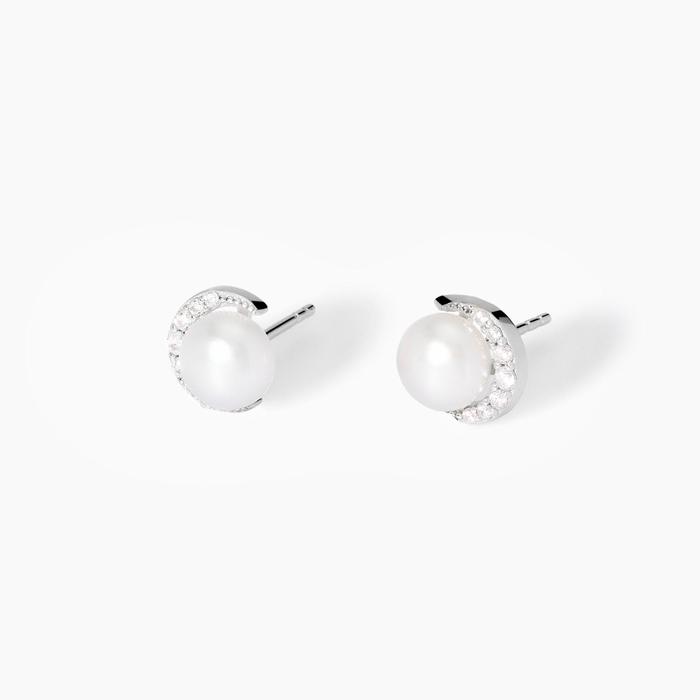 Boucles d'oreilles en argent avec perles de culture Incontri