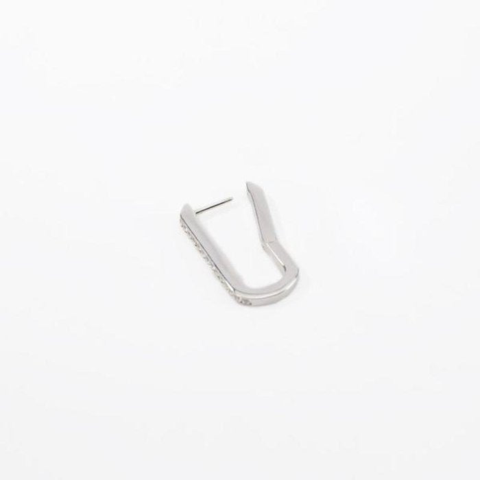 BOUCLES D'OREILLES OVALES AVEC PIERRES