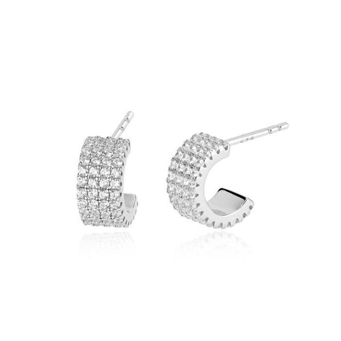 BOUCLES D'OREILLES CRÉOLES PAVÉ