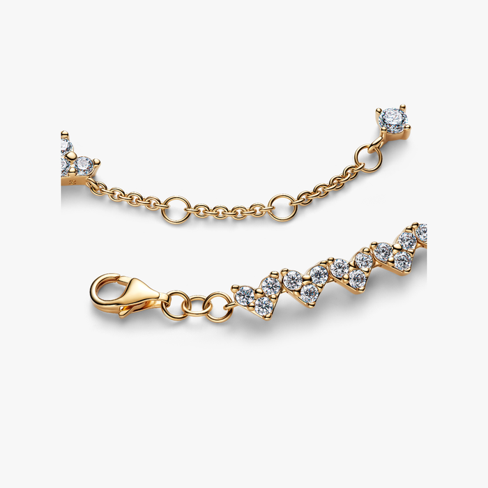 Bracciale Cuori con Tre Pietre