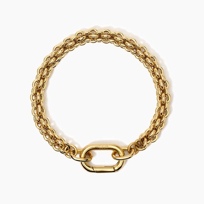 Golden bracelet with chain
