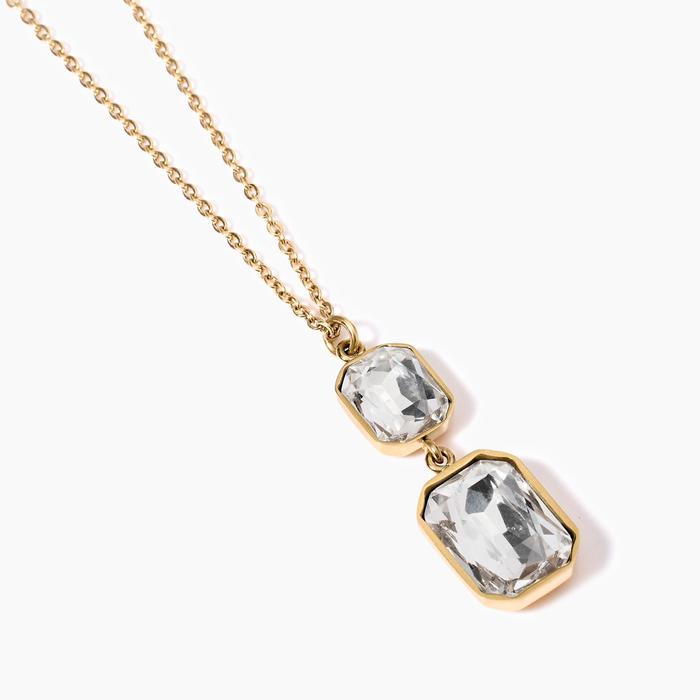 Golden choker with hanging crystals