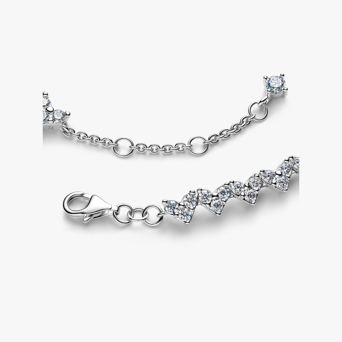 Bracciale Cuori con Tre Pietre