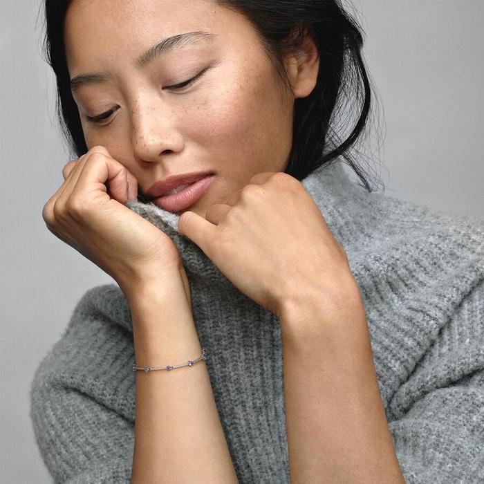 Bracciale Rigido con Pietre Blu