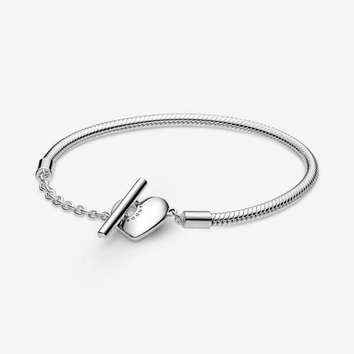 Bracelet avec fermoir en T et cœur