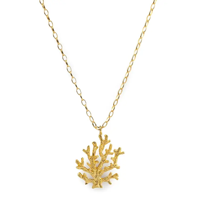 Collana Pendente Corallo Gold