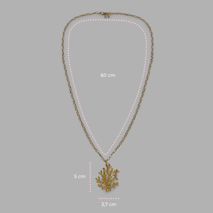 Collana Pendente Corallo Gold