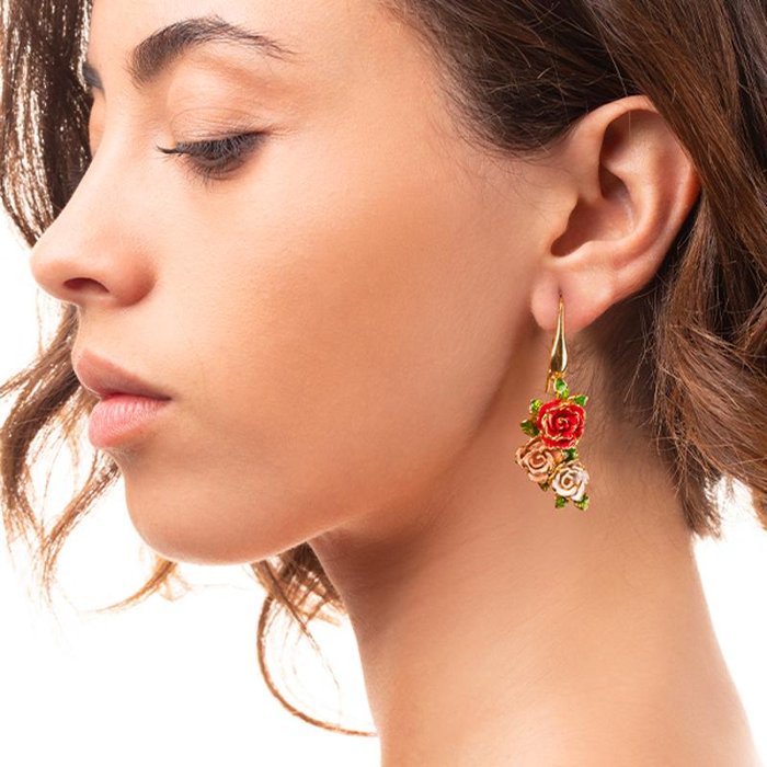 Boucles d'oreilles roses