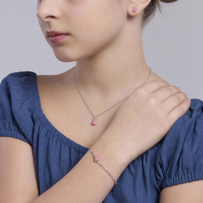 Collier ras du cou pour enfant avec pendentif coccinelle Fortunella