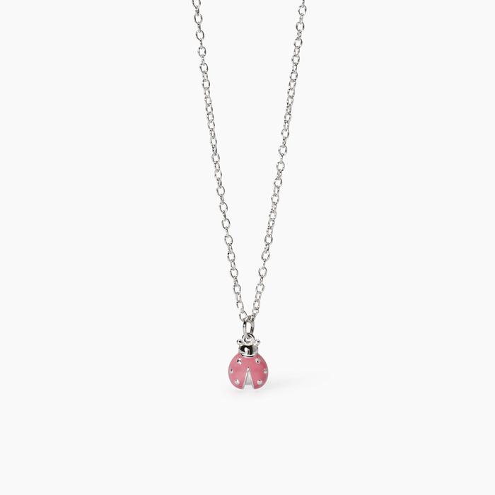 Collier ras du cou pour enfant avec pendentif coccinelle Fortunella