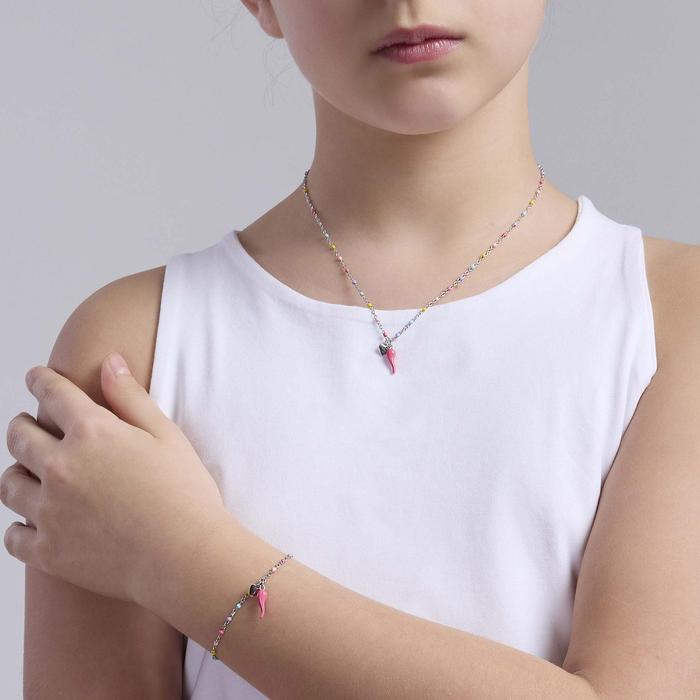 Collier ras du cou multicolore pour fille avec corne Buena Suerte