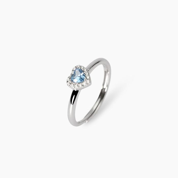 Anello con acquamarina sintetica Love Affair