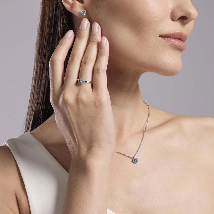 Anello con acquamarina sintetica Love Affair
