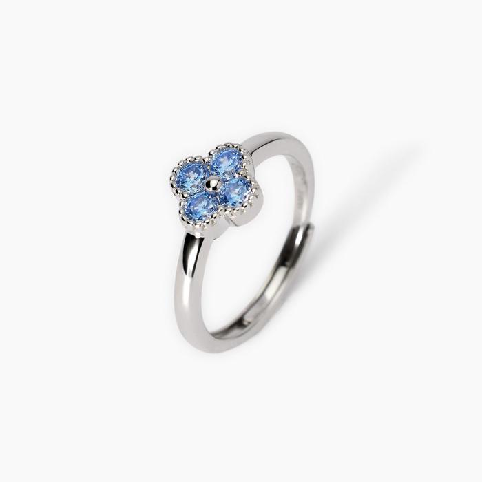 Jasmine Blue Flower Ring