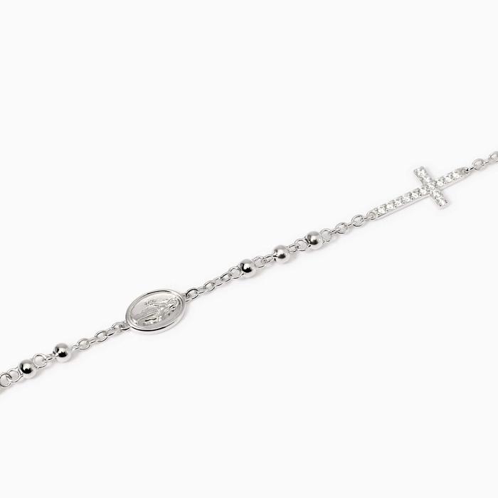 Bracelet avec croix et chapelet de la Madone