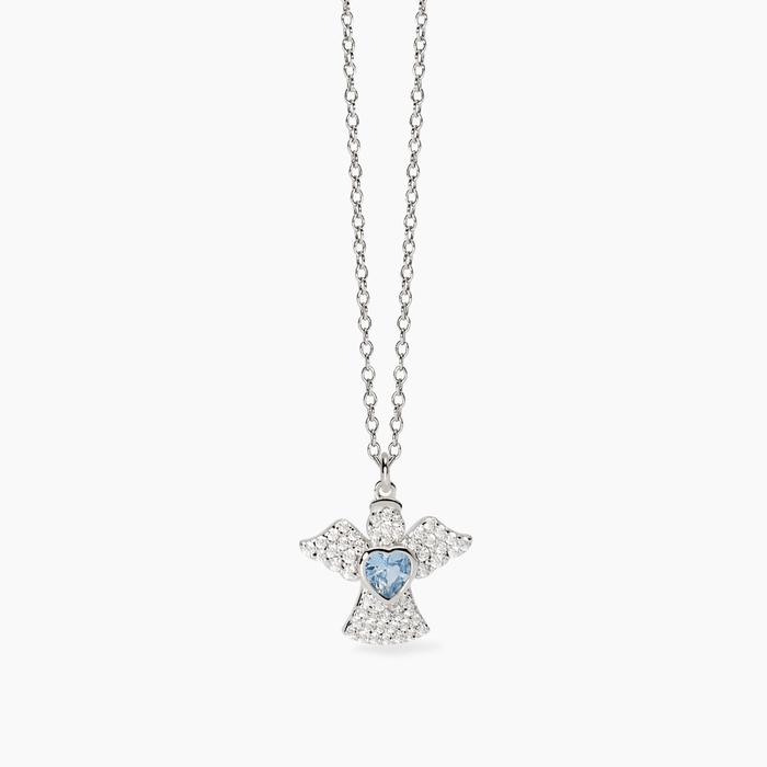 Collier ras du cou en argent My Angel avec symbole d'ange