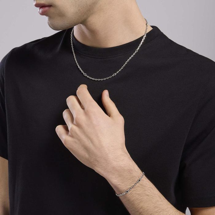 Bracciale da uomo con catena forzatina e zirconi City Square