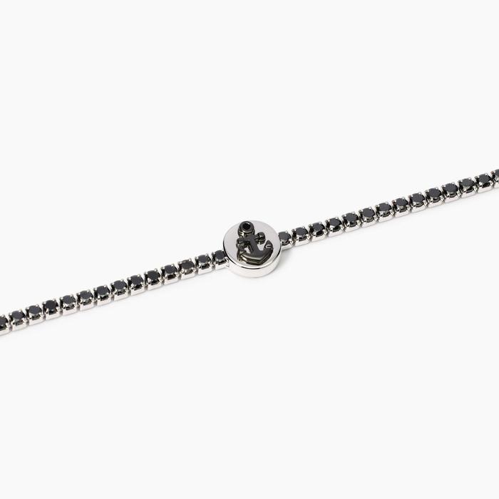 Bracelet de tennis pour homme avec ancre de croisière