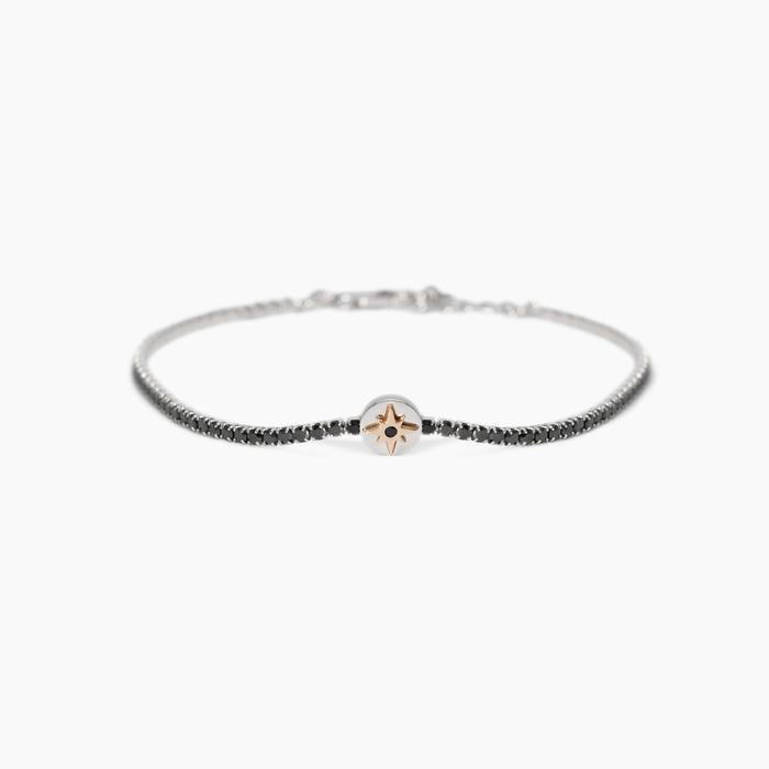 Bracelet de tennis homme avec rose des vents Cruise