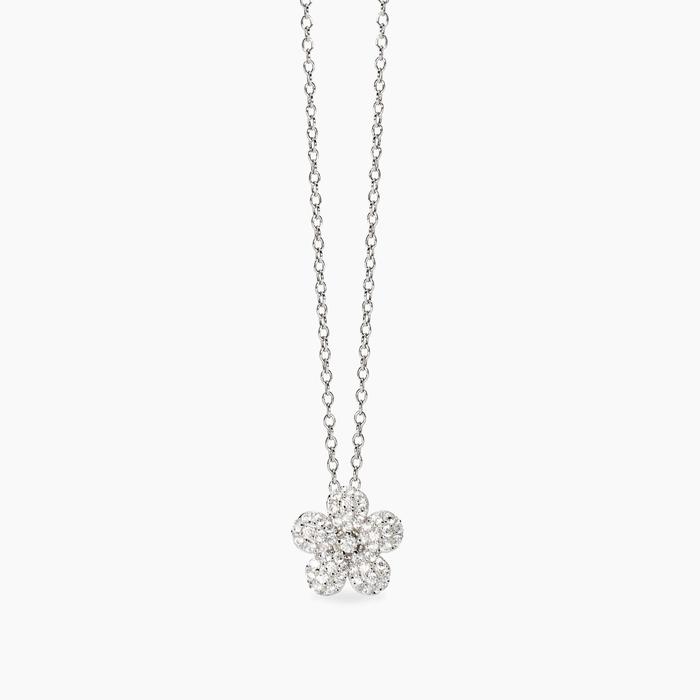 Collier ras du cou en argent avec fleur en zircone Maledetta Primavera