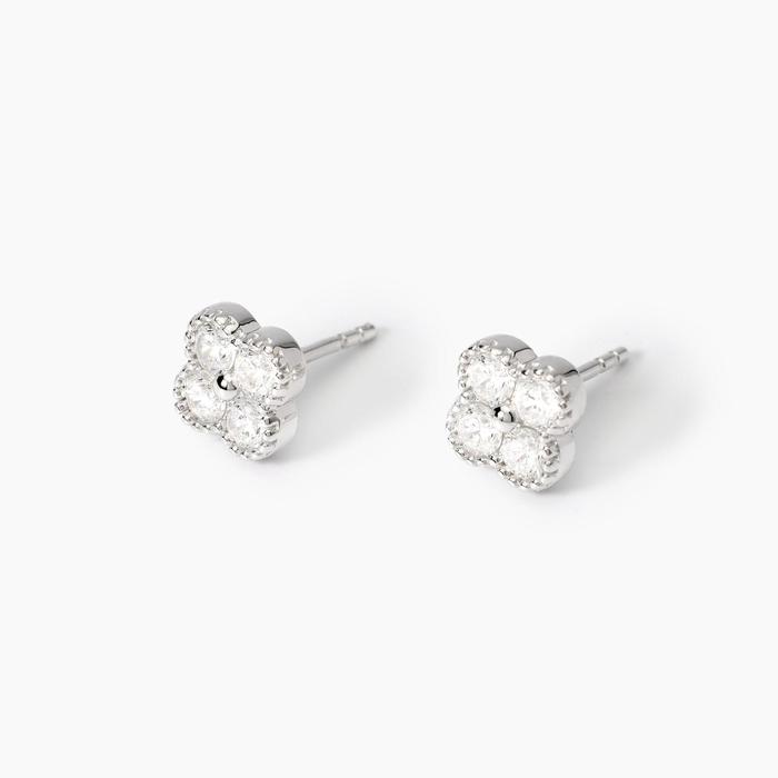 Jasmine Zirconia Flower Earrings