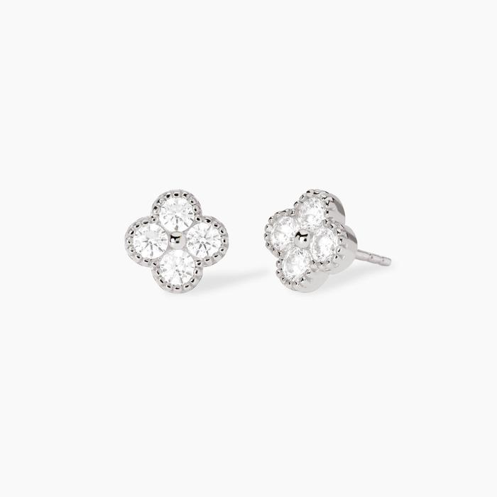 Jasmine Zirconia Flower Earrings