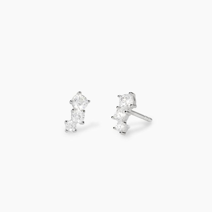 Boucles d'oreilles à tige Little Joy Trilogy avec zircones