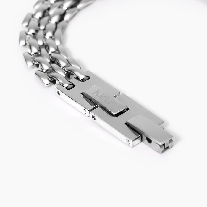 Bracciale in acciaio con catena panther