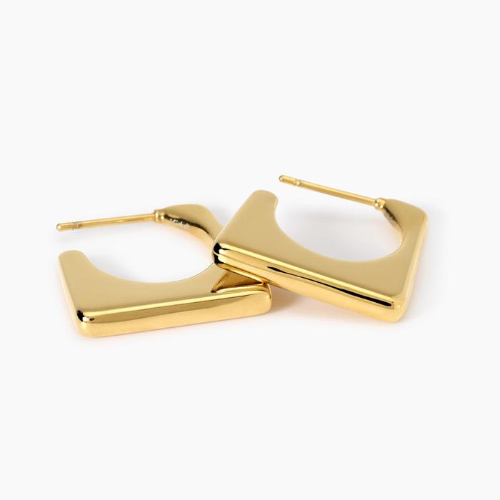 Boucles d'oreilles à tige en acier doré