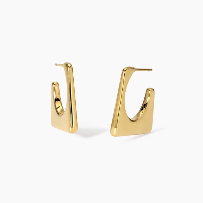 Boucles d'oreilles à tige en acier doré